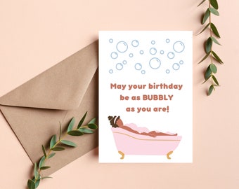 Bubbly Birthday Card - for Family/Friend
