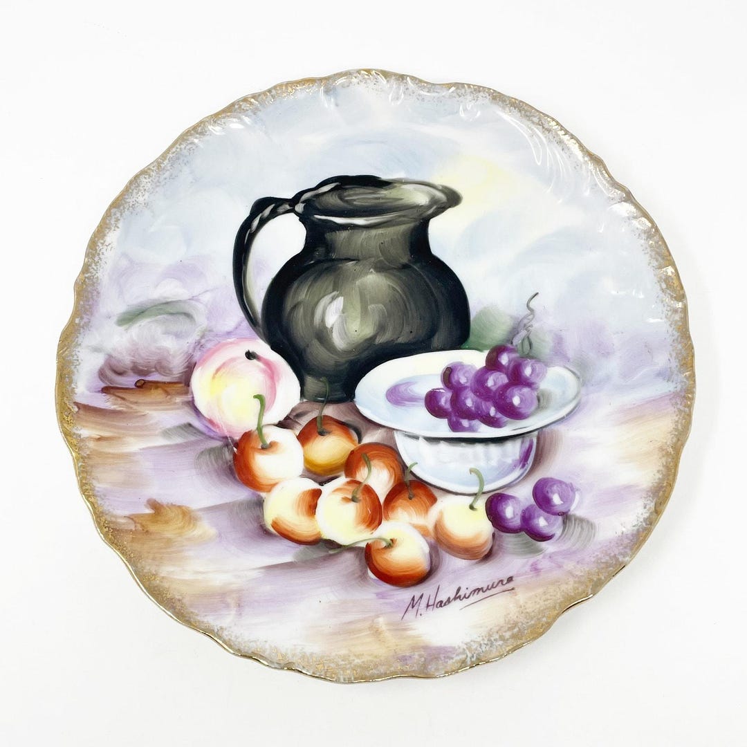 Ucago M. Hashimura Signed Italian Bistro Hand Painted Plate Ceramic ...