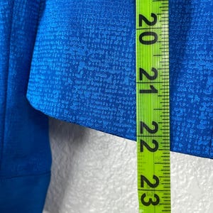 Vintage Adrianna Papell Women's Electric Blue 100% Silk Blazer Jacket Size 8 GUC image 4