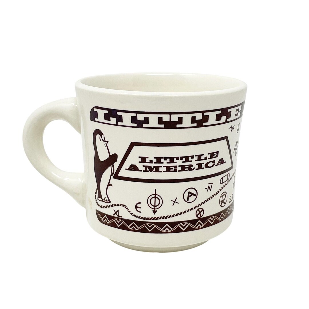 Vintage Little America Cowboy Horse Coffee Cup Dark Brown Graphic ...
