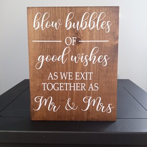 Cérémonie des signes de mariage, formez une bulle de vœux pour les nouveaux M. et Mme, taille 9 x 12, plaque en bois massif