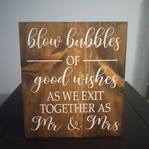 Cérémonie des signes de mariage, formez une bulle de vœux pour les nouveaux M. et Mme, taille 12 x 13, plaque en bois massif
