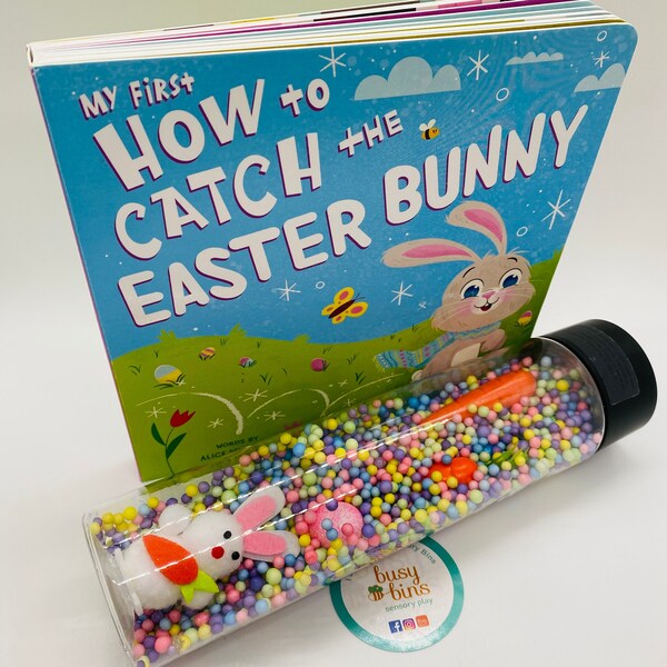 Toddler Easter Gift | Easter Bunny Book | Easter Basket Sensory | Catch the Easter Bunny Book | Easter Basket Activity | Easter Basket Toy