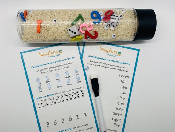 Numbers I Spy | Sensory Bottle | Preschool Sensory Activity | PreK Learning | Toddler Counting Activity | Counting Sensory...