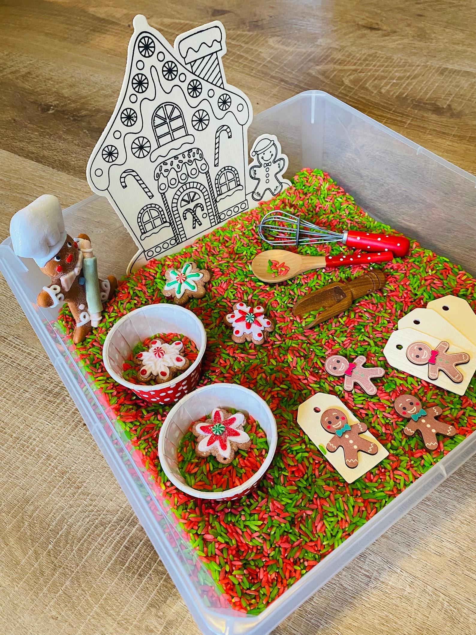 Gingerbread Baking Sensory Bin Christmas Sensory Bin Etsy