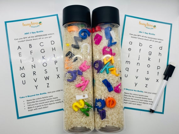 ABC Letters Bundle | abc Letters Sensory Bottle | PreK Alphabet Learning | Alphabet Letters Activity | Preschool Sensory |...
