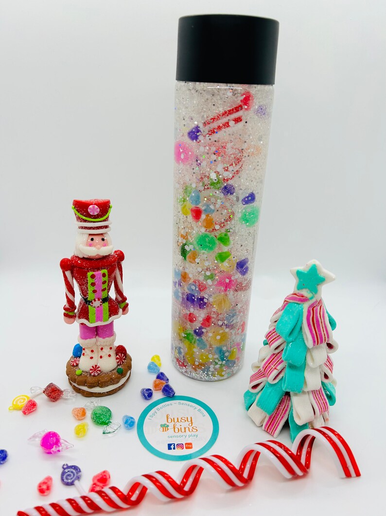 Nutcracker Calming Sensory Bottle Land of Sweets Candyland Calming