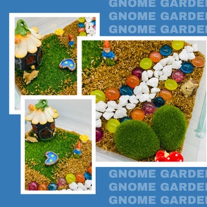 Gnome Fairy Garden Sensory Bin Kit | Garden Sensory Kit | Summer Sensory Bin | Therapy Kit | Gnome Garden Sensory | Sensory for Kids