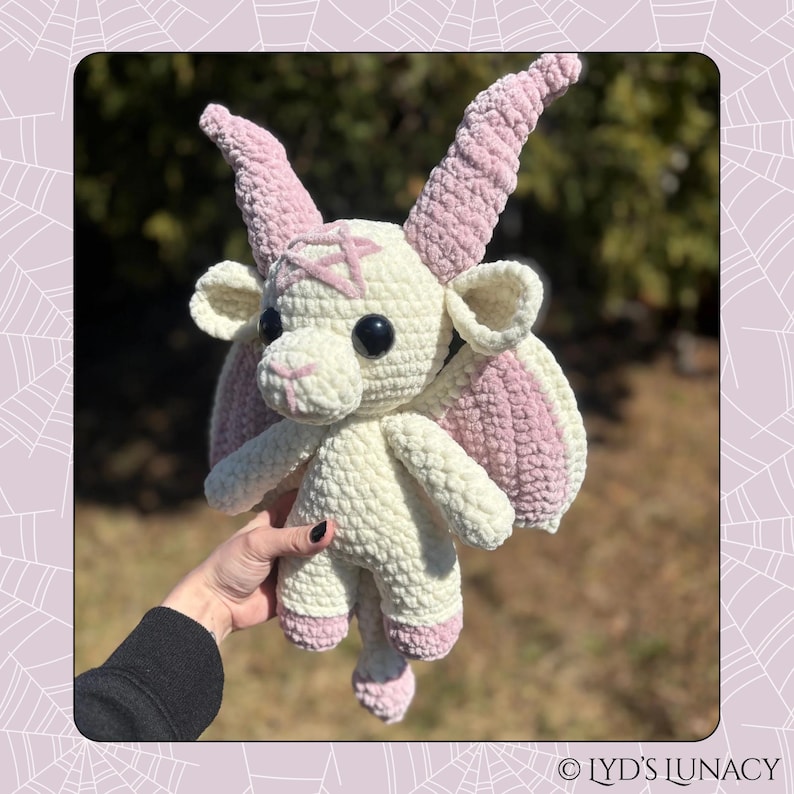 Baphomet Crochet Pattern: Occult Goat Amigurumi Plush (PDF) | By Lyd’s Lunacy image 3