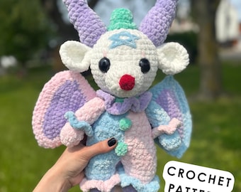 Carnival Baphomet Crochet Pattern | Occult Clown Plush, Halloween Decor (PDF Pattern)
