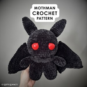 Mothman Crochet Pattern | Plush Amigurumi Toy (PDF)