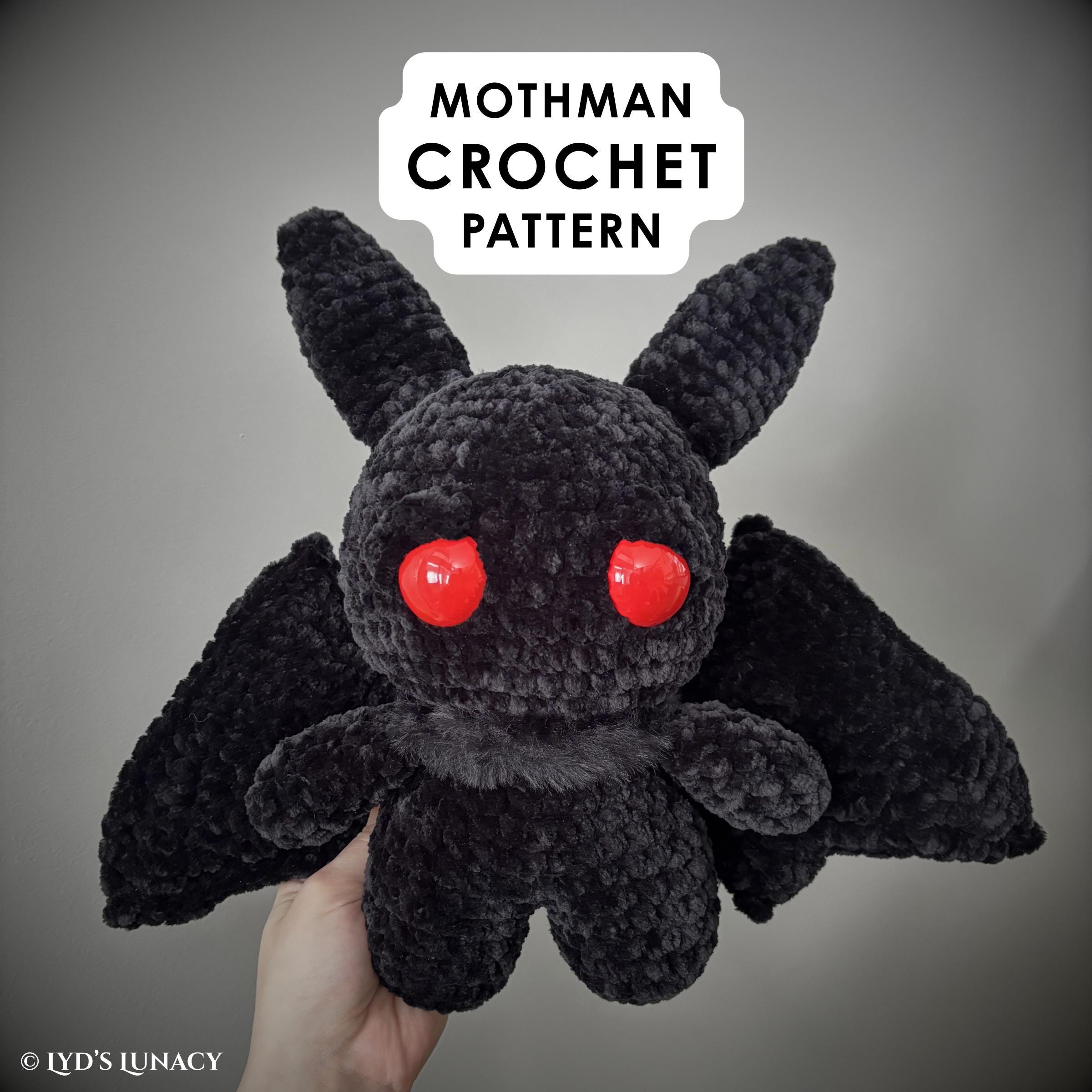 30 Mothman Crochet Patterns for Cute, Creepy, and Display-Worthy Makes 23 Mothman Plush Amigurumi Pattern