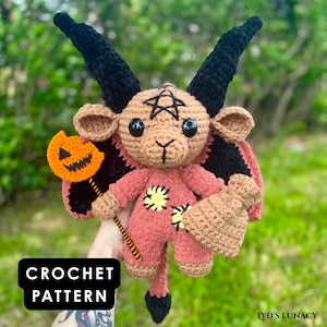 Baphomet Häkelanleitung PDF: Okkulte Halloween Ziege Amigurumi Halloween Häkelanleitung