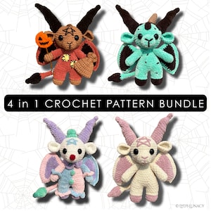 Baphomet Häkelanleitung Bundle: Okkulte Ziege Amigurumi Plüsch (PDF Download) Halloween Häkelanleitung