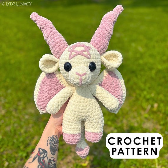 Baphomet Crochet Pattern: Occult Goat Amigurumi Plush (PDF) | By Lyd’s Lunacy