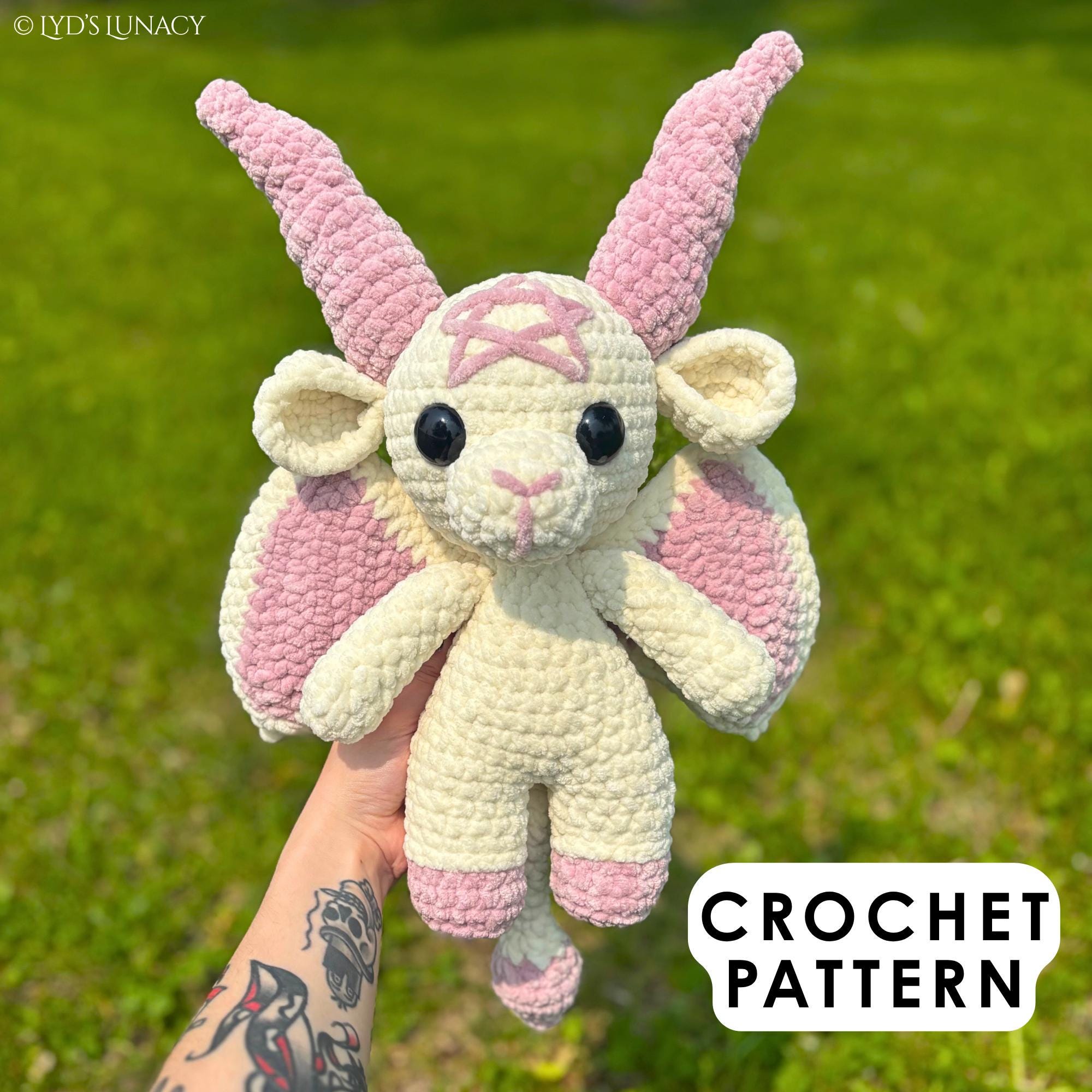 30 Baphomet Crochet Patterns for Cute, Creepy Amigurumi Fans 10 Occult Goat Plush Baphomet Pattern