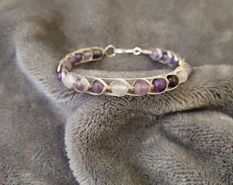 Amethyst Wire Wrapped Bracelet