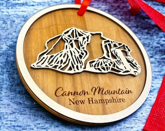 Custom Ski Mountain Ornament: 3D Layered Ski Trail Map
