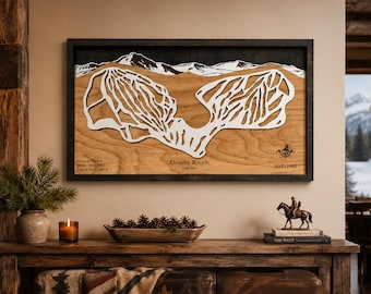 Granby Ranch Ski Map | Wooden Trail Map | Granby Ranch Colorado Ski Decor | Ski Gift | Mountain Wall Art | Ski House Decor