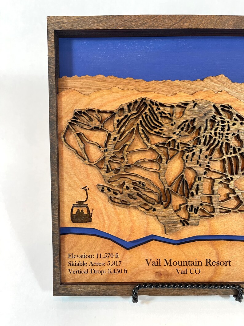 Vail Mountain Resort Vail CO Ski Trail Map Mountain Map - Etsy