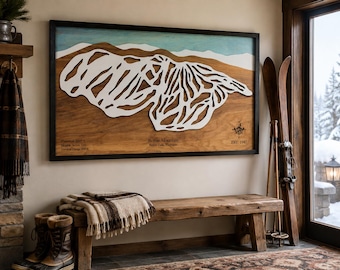 Boyne Mountain Ski Map | Wooden Trail Map | Boyne Falls Michigan Ski Decor | Ski Gift | Mountain Wall Art | Ski House Decor