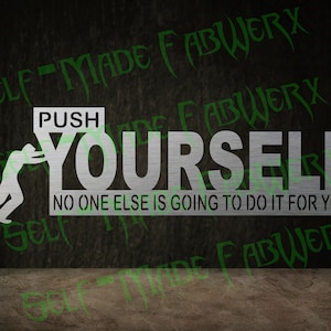 Push Yourself - Plasma - DXF - SVG