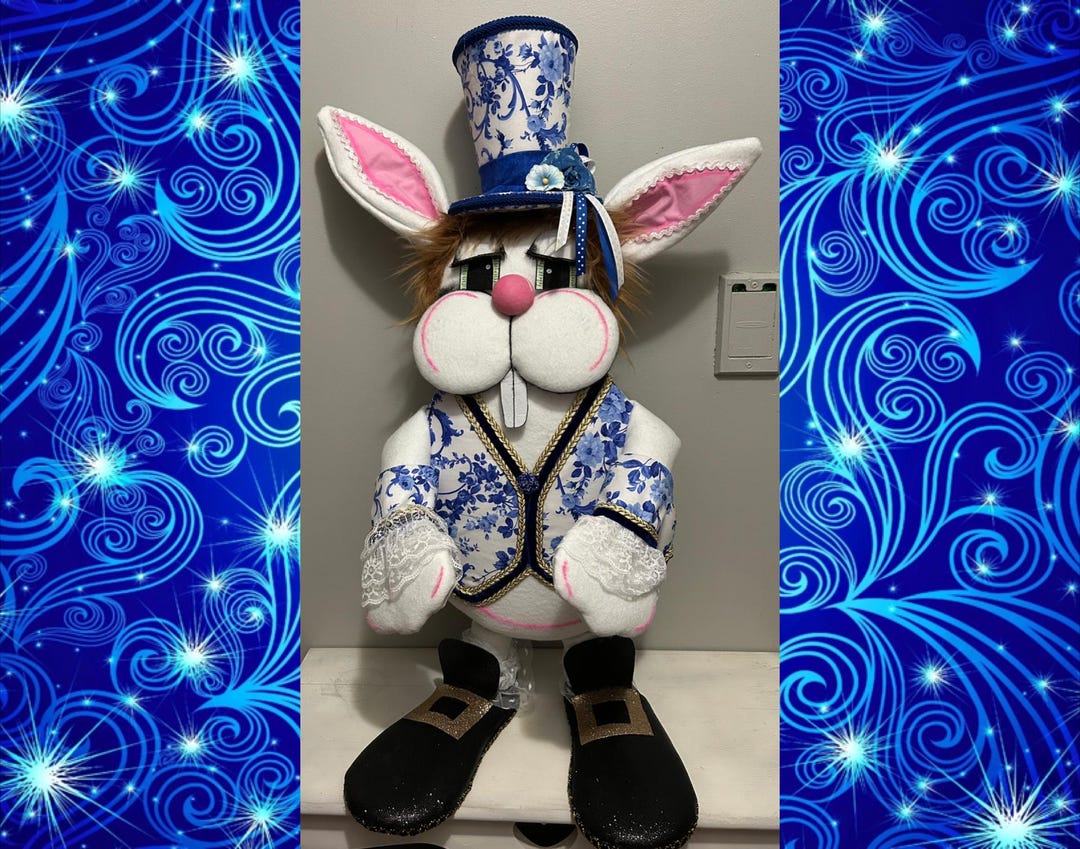 Hopsalot Rabbit Sir Hopsalot Bunny Wreath Attachment - Etsy