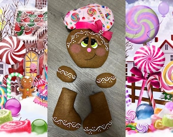 Sugar gingerbread wreath attachment