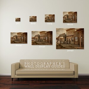 Ghost Town, Movie Set, Western Photographic Art; Print, Gallery Wrap or