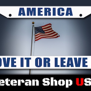 America Love It Or Leave It License Plate Frame, American Pride, Veteran, Patriotic License Plate Frame