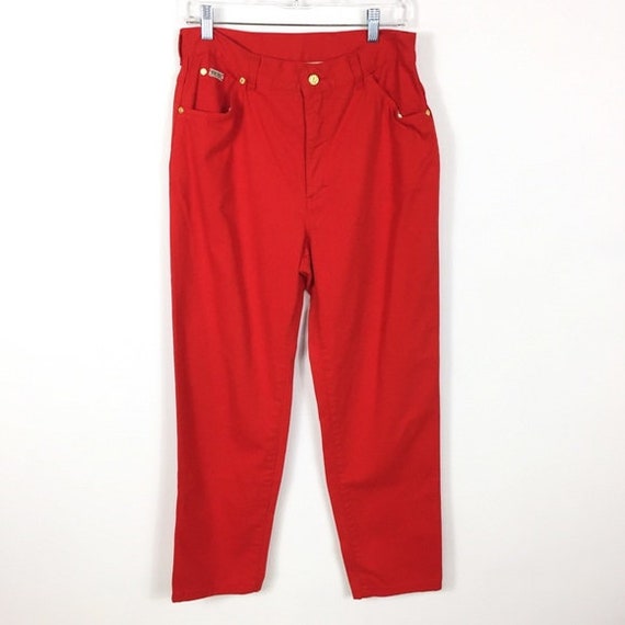 Vintage 80s Escada High Waist Straight Red Jeans Pants Tapered | Etsy  Ireland