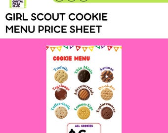 Cookie Stand Menü Preisliste | Bearbeitbare und druckbare LBB- und ABC-Bäckerei