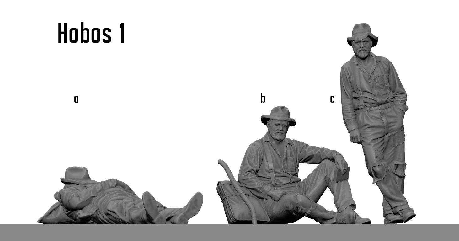 1:48 Hobos #1 [on30, O Scale, Etc.] - Etsy