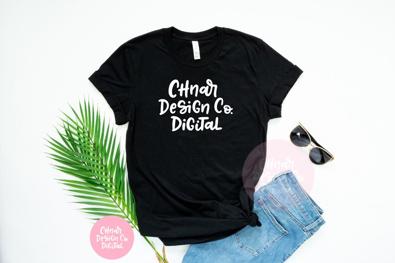 Download Bella and Canvas Flat Lay Mockup Bella Canvas 3001 Black ...