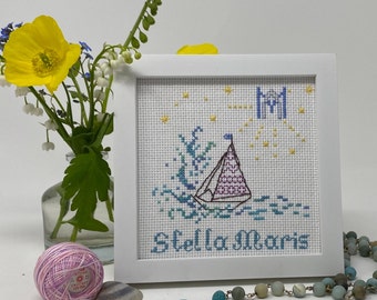 Ave Maria Stella Maris -Cross Stitch Pattern -  PDF Digital Download