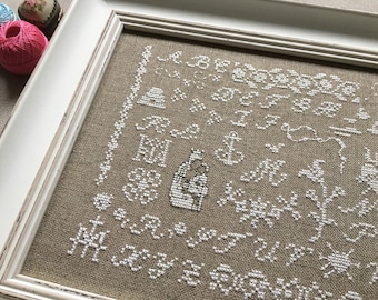 Marian Garden Catholic Cross Stitch Pattern - PDF Digital Download
