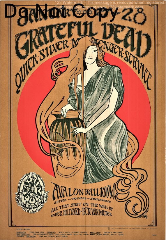 Grateful Dead Poster FREE SHIPPING 12
