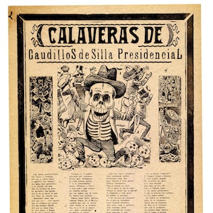 Calavera art print, Day of the dead art,  Vintage day of the dead, Day of the Dead art print, Calavera wall decor