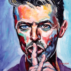 David Bowie Painting Art print, David Bowei Fine Art Print, Giclee Print from My Original Painting&quot;Star Man&quot; , Bowiei Art.