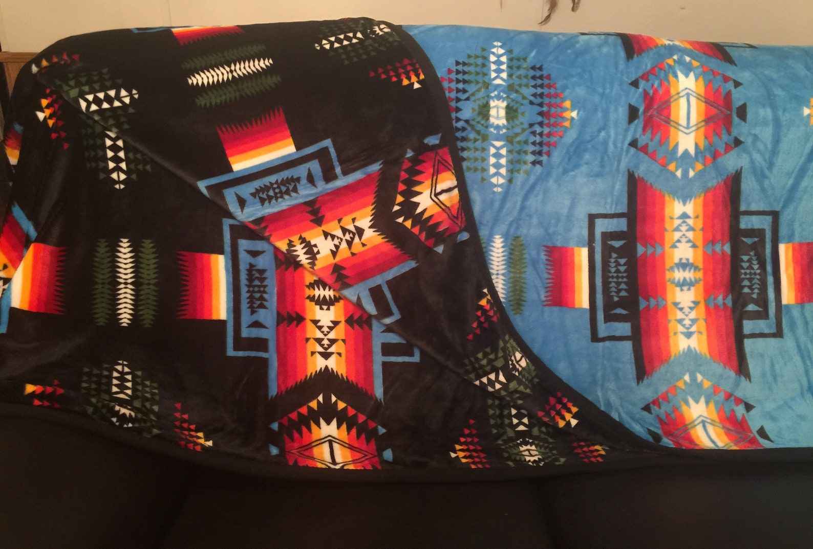 Native American Blanket Reversible Etsy