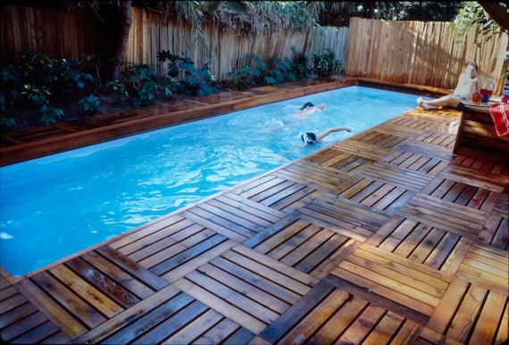 Lap Pool And Deck Plans Diy In Ground Pool Build Your Own Lap Etsy