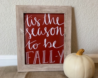 Arte imprimível de outono, decoração de parede com caligrafia (download digital)