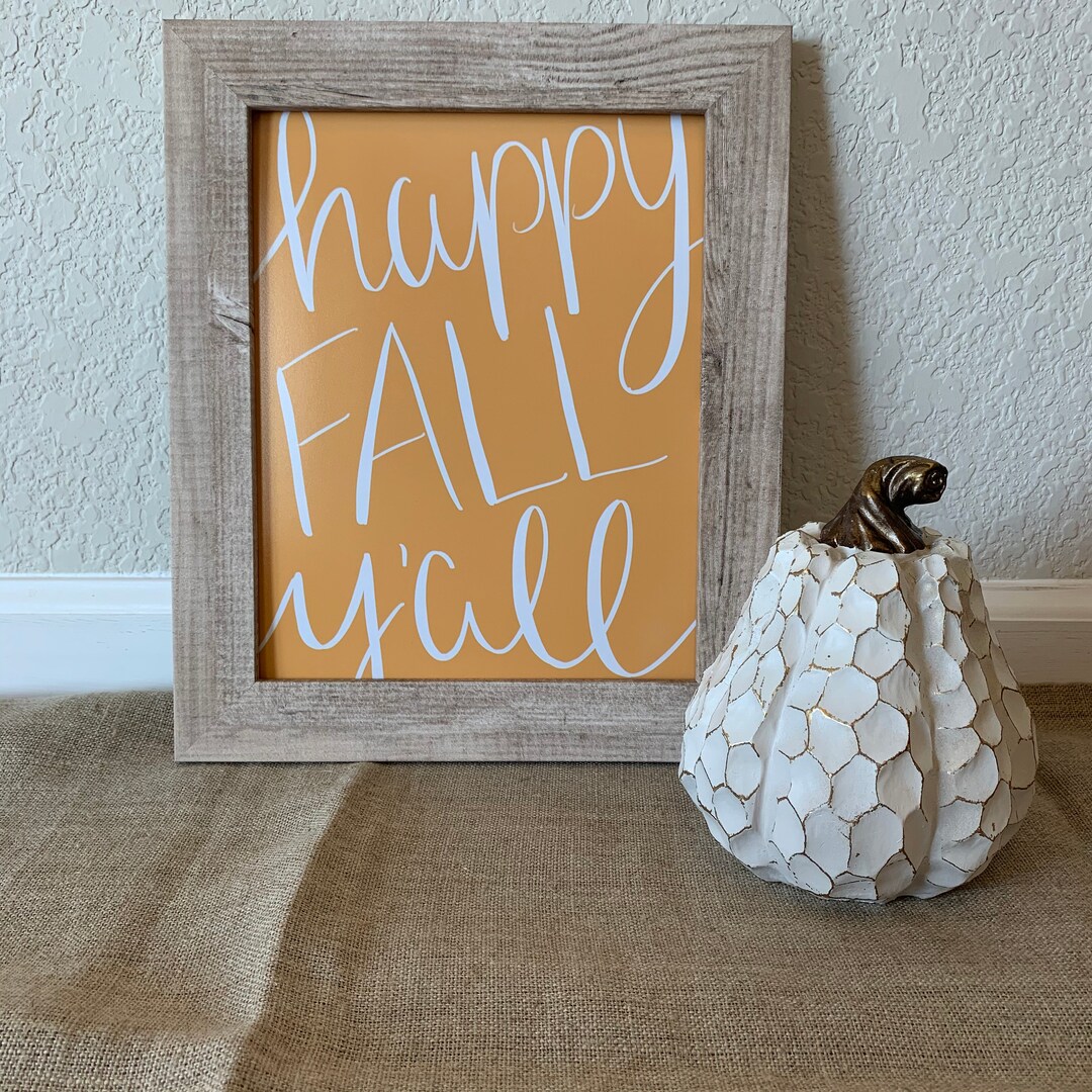 Happy Fall Y'all Printable Art, Autumn Wall Decor (digital Download) - Etsy