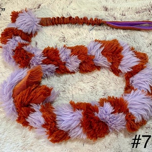 Foxtail Bungee Tug, Braided Agility Training Reward, Handmade Critter Harmony Tug Toy, Play Sporting Dog Fur, Fluffy Reward Training Gift image 7