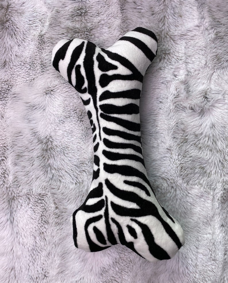 stuffed dog bone toy