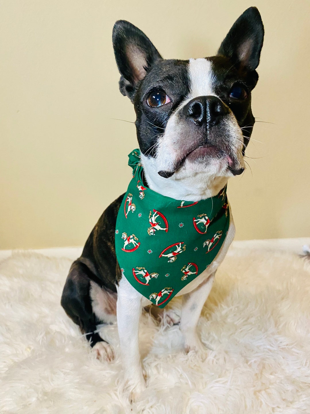 Vintage Rocking Horse Dog or Cat Bandanna Slip on Bandana Etsy