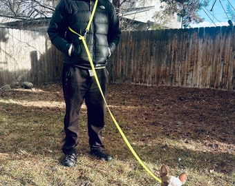 Correa manos libres Biothane para perros: correa multiusos para caminar de 2,7 m