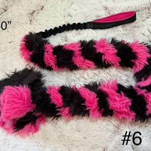 Foxtail Bungee Tug, Braided Agility Training Reward, Handmade Critter Harmony Tug Toy, Play Sporting Dog Fur, Fluffy Reward Training Gift image 6