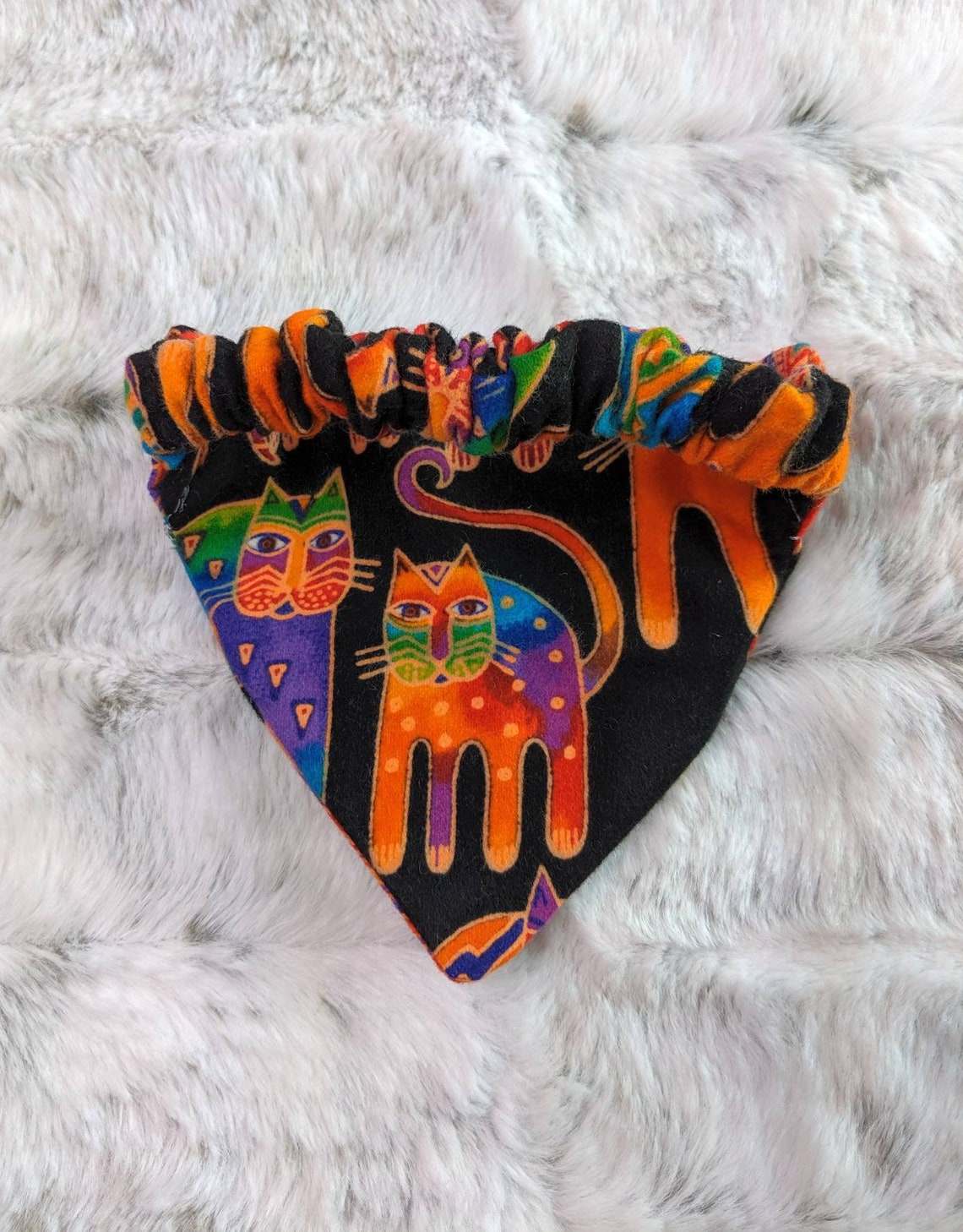 Cat Bandana Unique Custom Elastic Design Handmade by Critter Etsy