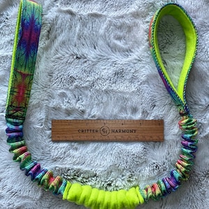 Two Handle Training Tug Toy for Dogs, Handmade Critter Harmony, Reclaimed Fleece, Quality Materials, Agility Interactive Toy Bright Fun Gift